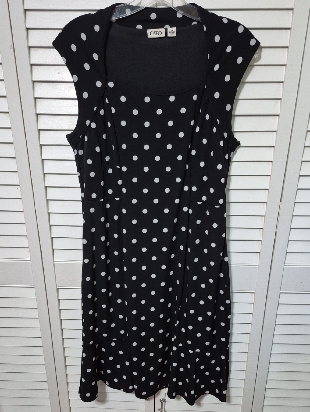 Cato Black and White Polka Dot Midi Dress